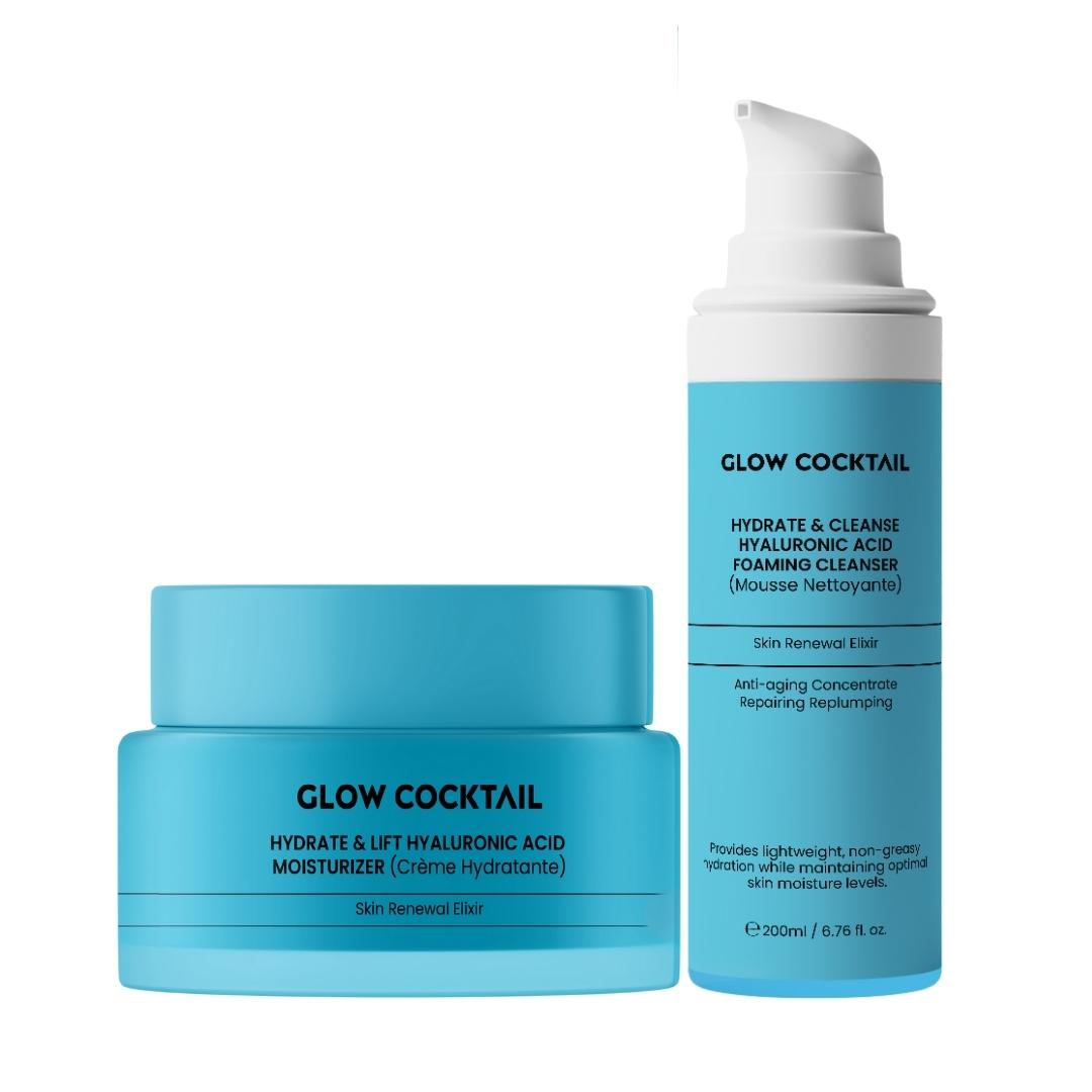 Hydrate & Lift Hyaluronsäure Feuchtigkeitscreme 50ml + Hydrate & Cleanse Hyaluronsäure Schaumreiniger 200ml