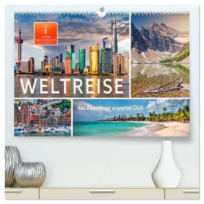 Weltreise - das Abenteuer erwartet Dich (hochwertiger Premium Wandkalender 2027 DIN A2 quer), Kunstdruck in Hochglanz