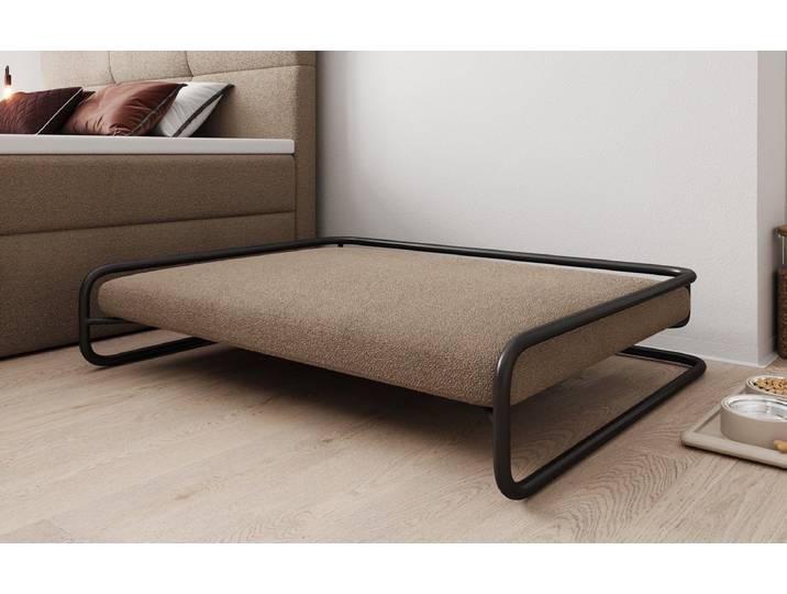 Hundebett Arlo 110×80cm in Bouclé - 110×80 cm - Beige - Bouclé - Luxusbetten24