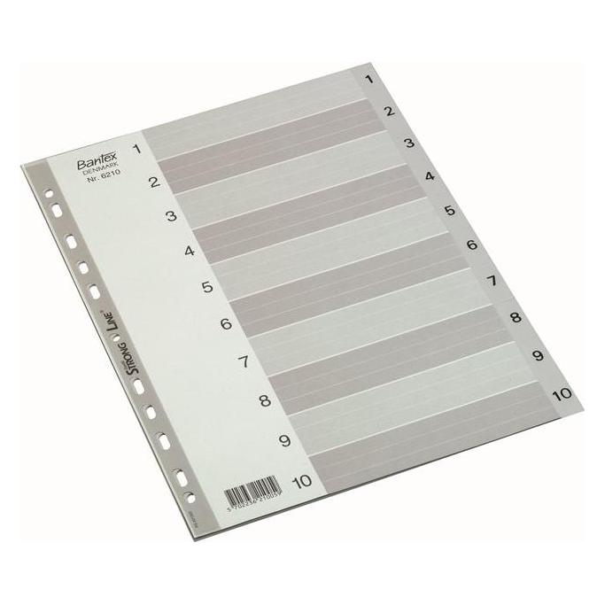 Bantex STRONG-LINE REGISTER GRÅ A4 1-10, GRÅ (100204665)