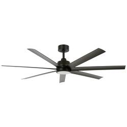 Lucci AIR Atlanta Deckenventilator 52 W (Ø x H) 142 cm x 35 cm Schwarz mit Fernbedienung 213183