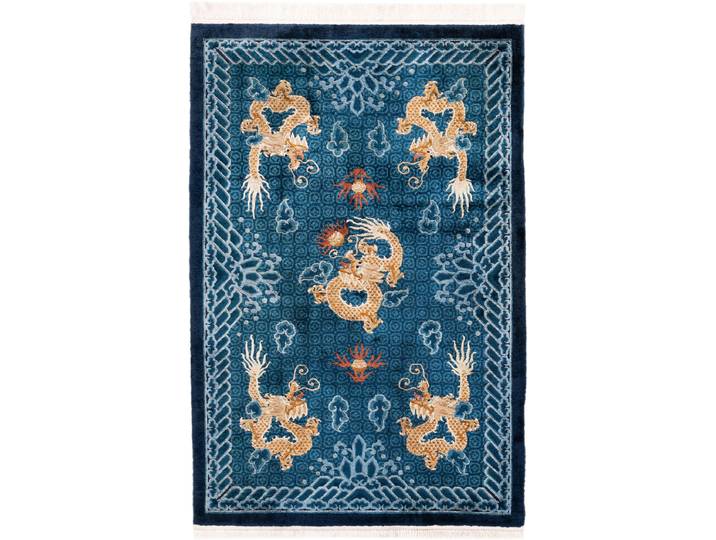China Seide Teppich 122x188 Handgeknüpft Orientteppich Seide
