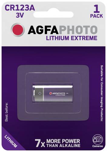 AgfaPhoto CR123 Fotobatterie CR123A Lithium 1300 mAh 3 V 1 St.