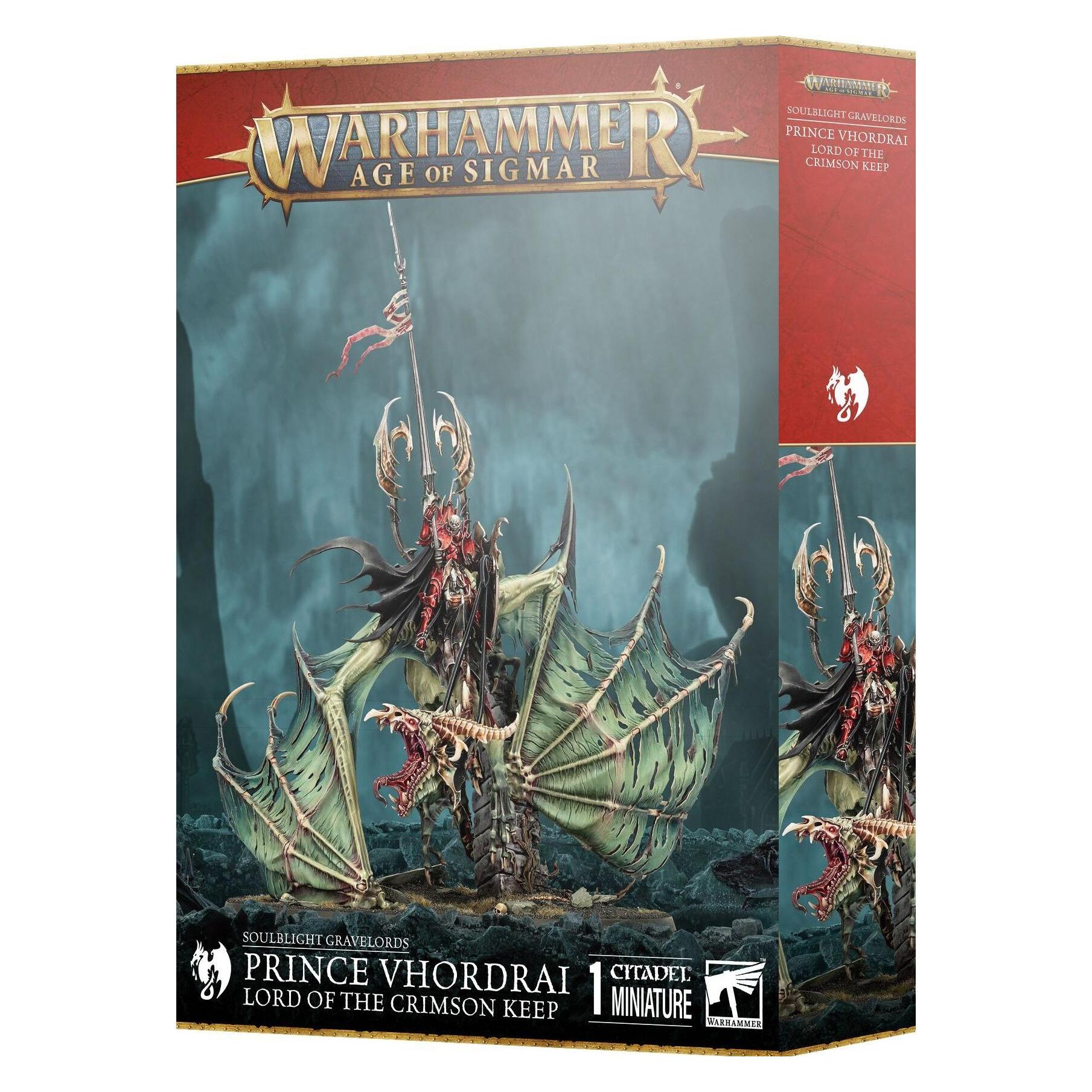 Games Workshop Warhammer AoS - Soulblight Gravelords Prince Vhordrai Seigneur du Fort Pourpre (Kunststoff) (91-80)