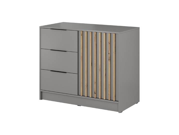 Compleo Kommode Kommode LISA, Sideboard mit Lamellen, drei Schubladen