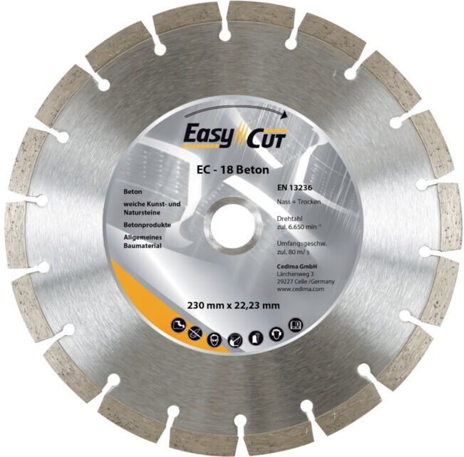 CEDIMA Disque de découpe diamant EC-18 180x2,2x10x22,23mm (10000826)