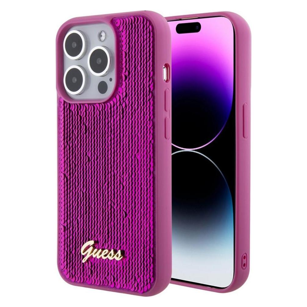 Guess iPhone 15 Sequin Script Logo Case (Apple iPhone 15) (GUESS)
