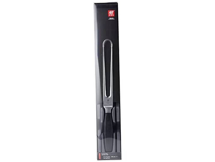 ZWILLING Fourchette à Viande\, 18 cm\, Acier Inoxydable Spécial\, Manche Plastique\, Noir