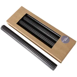 Boltze Stabkerze Classic 4er, 24 cm, Ø 2,3 cm, Schwarz