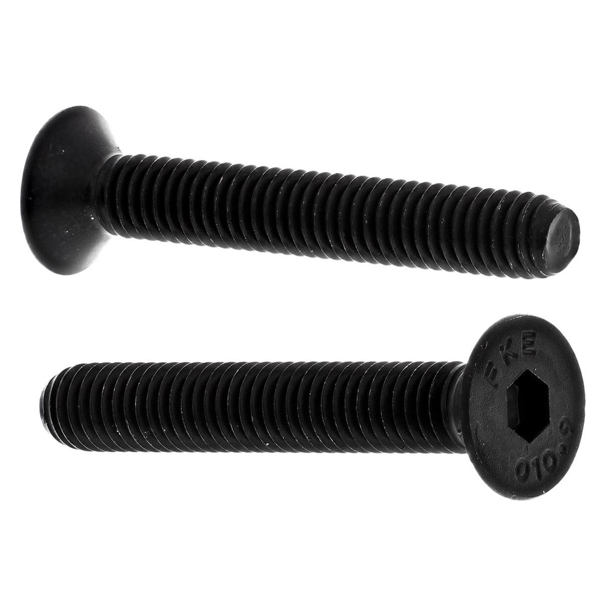 RS PRO Blk steel hex skt csk head screw,M6x40mm (8229142)