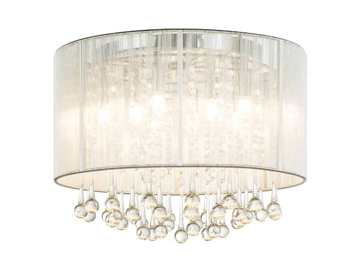 LED-Deckenleuchte Sierra Ø 40cm Silber Seide LED G9