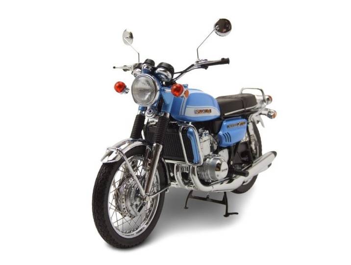 Minichamps Modellmotorrad Suzuki GT 750 J 1973 blau metallic, Maßstab 1:12