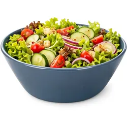 Servierschüssel blau 2L Ø25cm Porzellan Salatschale Obstschüssel Dessert Gebäck