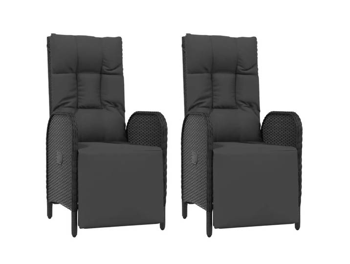 VidaXL - Outdoor relaxsessel poly-rattan, One Size, Schwarz