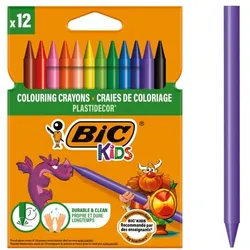 BIC 12er-Pack Wachsmalstifte »KIDS PLASTIDECOR®«