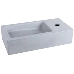 Differnz, Waschbecken, Fontein Ravo 38,5x18,5x9 cm Beton Grijs (185 mm, 385 mm)