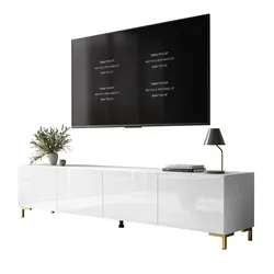 TV-SCHRANK COLGANTE 200 cm auf Gold Kunststoffbeinen