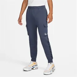NIKE Sportswear Repeat Fleece Cargohose Herren 437 - thunder blue/mtlc cool grey XS