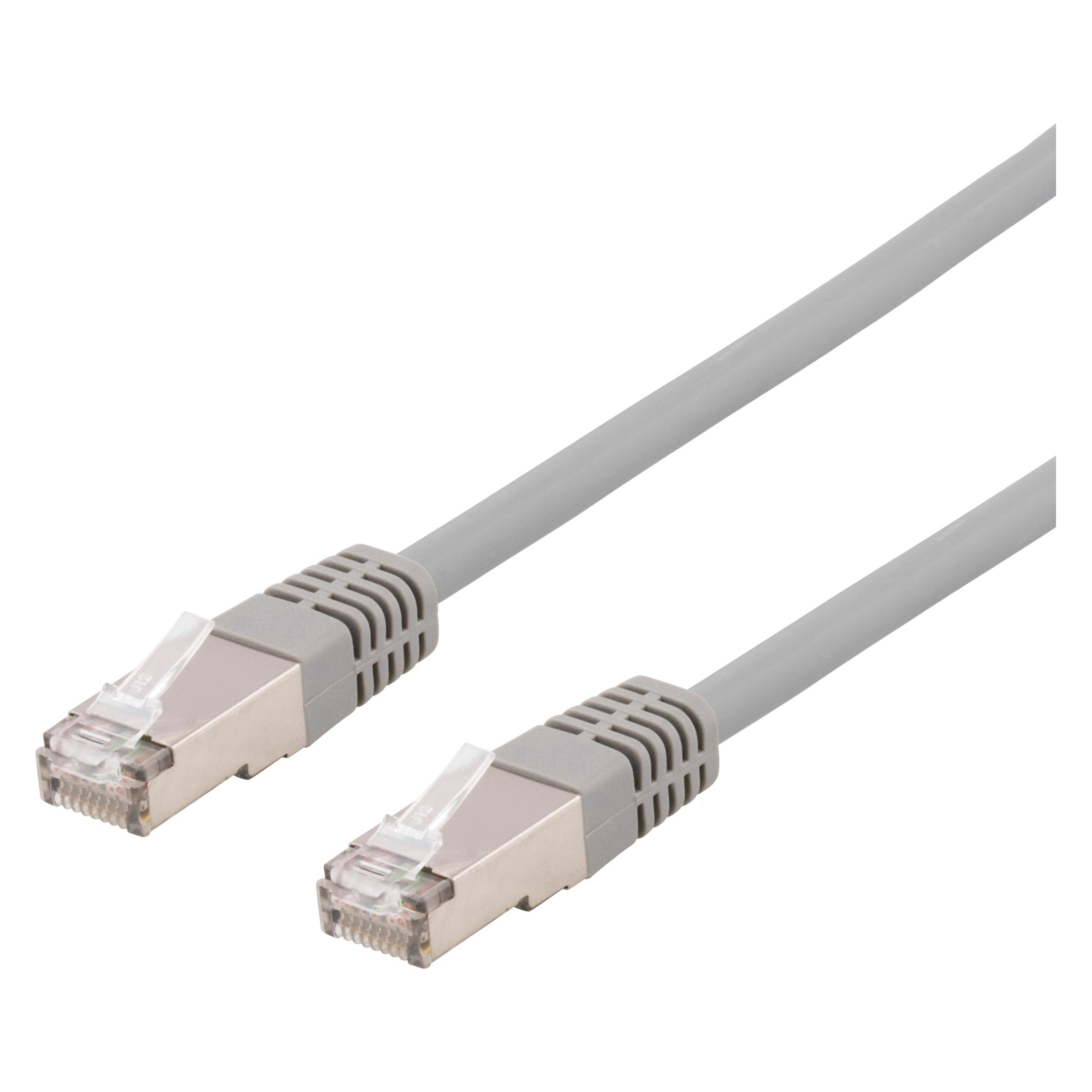 Deltaco S/FTP Cat6 patchkabel LSZH 0.5m gra (S/FTP, CAT6, 0.50 m) (SFTP-60H)