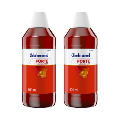 2er Set Chlorhexamed Forte alkoholfrei 0,2% 2x600 ml Lösung