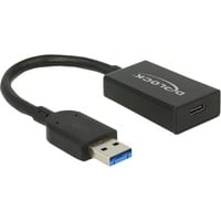 USB 3.2 Gen 2 Adapter, USB-A Stecker > USB-C Buchse schwarz, 15cm