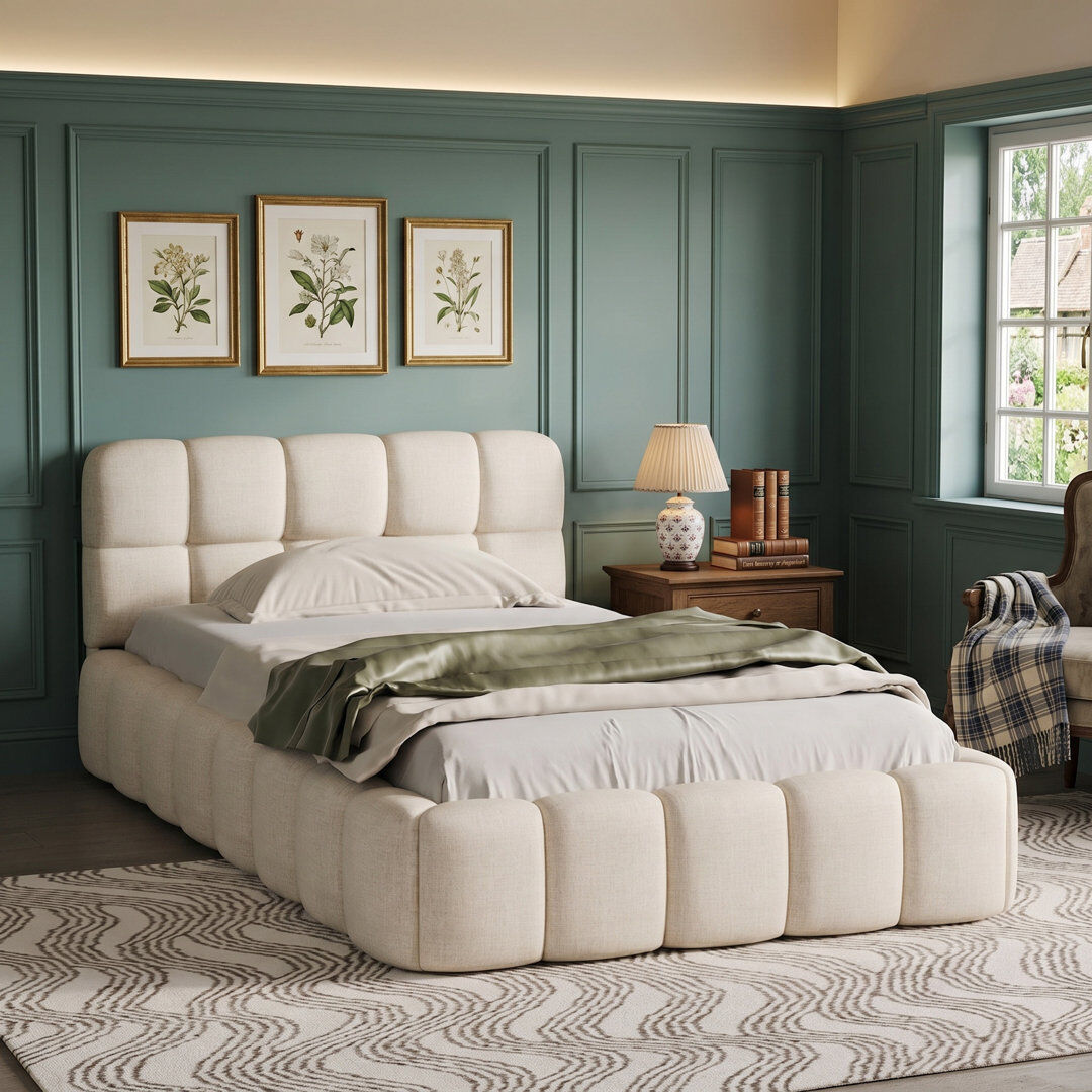 Metro Bed Frame Beige Single (3')