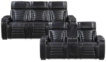 Fremont & Park Arbor Leather 2-Piece Power Double Reclining Living Room Sofa Sets