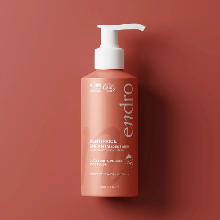 Endro Cosmetiques Pasta de Dientes en Gel para Niños Sabor a Frutos Rojos 175ml