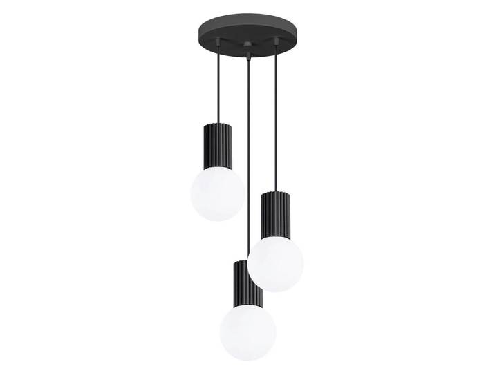 Pendelleuchte Halo, Schwarz, Metall, 25x125x25 cm, Made in Europe, Touch (on/off), Lampen & Leuchten, Innenbeleuchtung, Hängeleuchten, Pendelleuchten