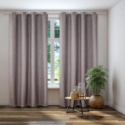 Vorhang KUTTI "Dimout, 1 Stück, Ösen, verdunkelnd, isolierend" Gr. 2, braun, B:140cm H:145cm, Polyester, Gardinen, Verdunkelung, Thermo, isolierend, einfarbig
