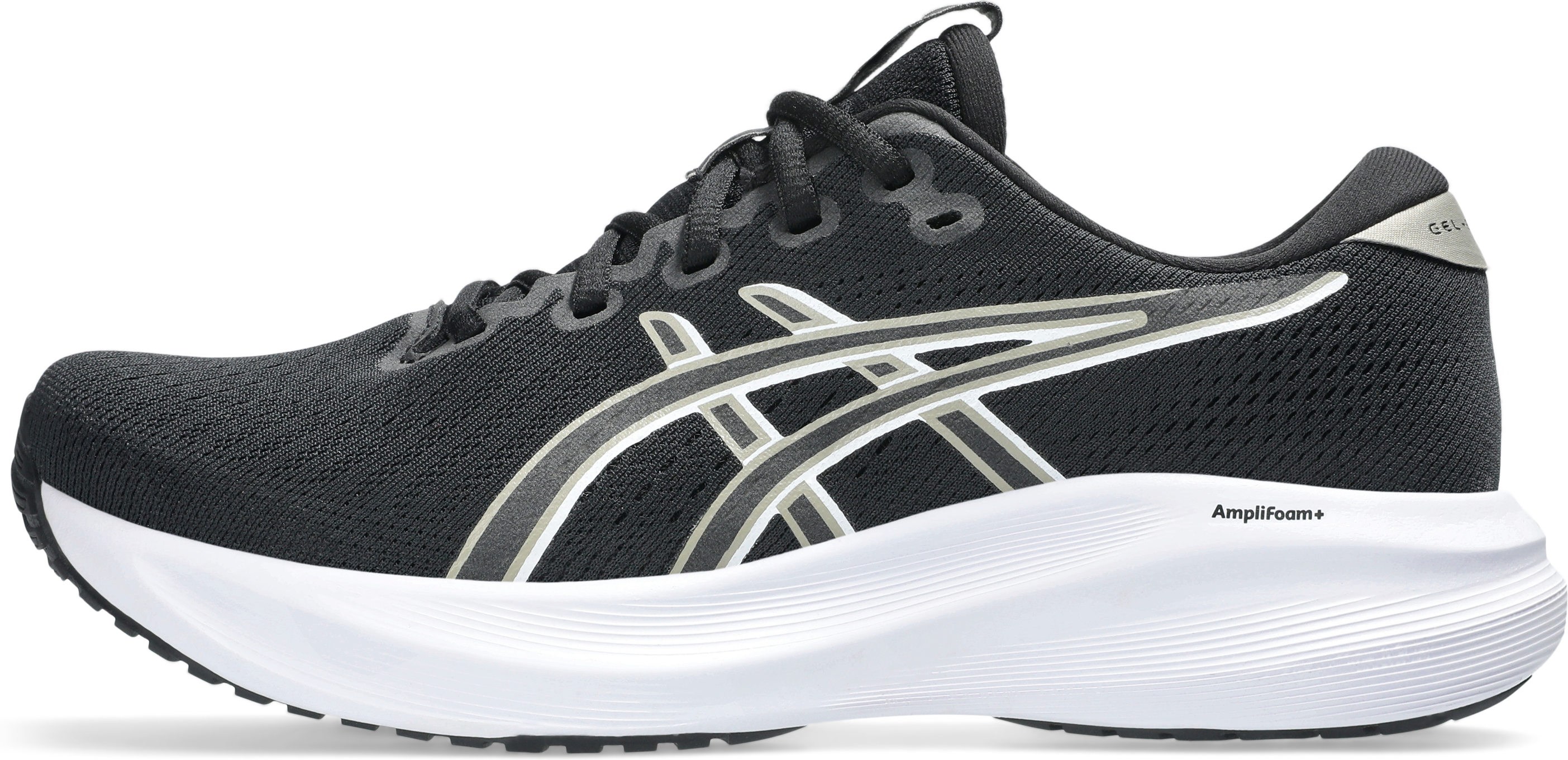 Laufschuh ASICS "GEL-EXCITE 11", Damen, Gr. 40,5, schwarz (schwarz, meteor grau), Textil, Schuhe Laufschuh schwarz, meteor grau 40,5