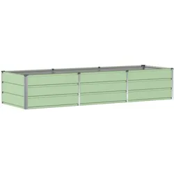 Helloshop26 - Moderner Pflanzkübel für den Innen- und Außenbereich 240 x 80 x 45 cm Industriestil grüner Stahl