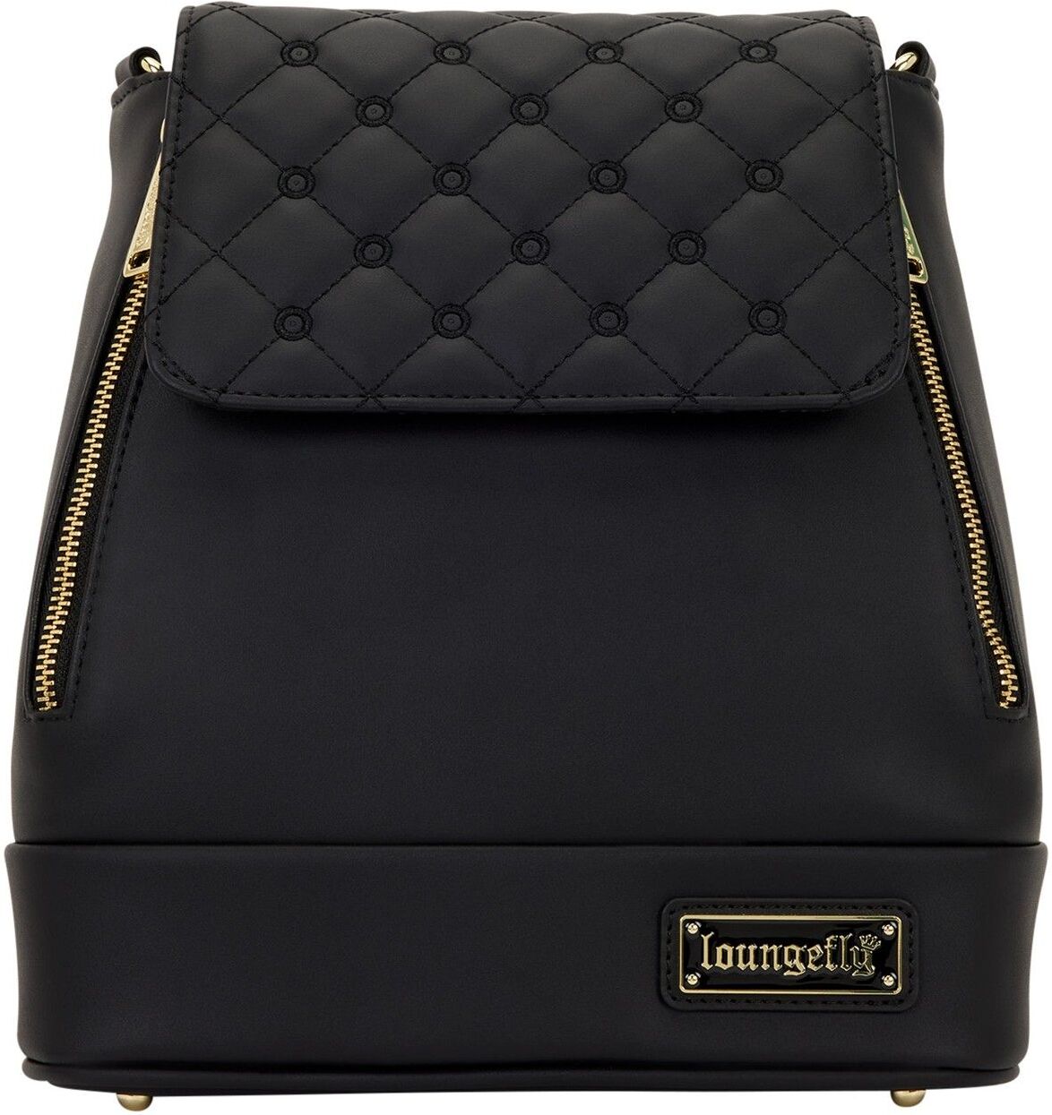 Loungefly: Black Pin Trader Convertible Mini Backpack & Crossbody Bag