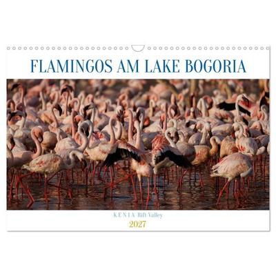 Flamingos am Lake Bogoria - Kenia (Wandkalender 2027 DIN A3 quer), CALVENDO Monatskalender