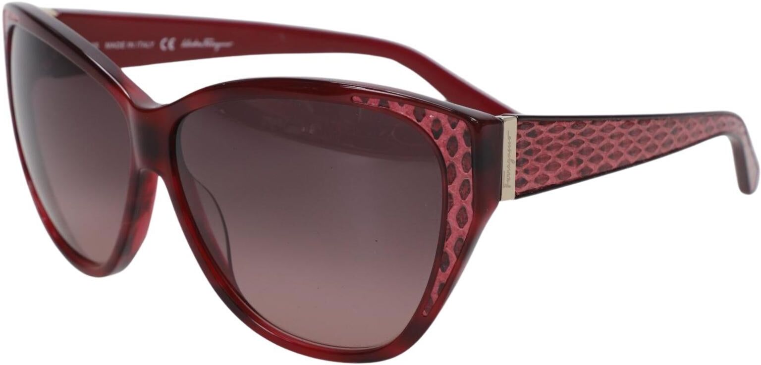 Salvatore Ferragamo Damen Sonnenbrille, Bordeaux - Second Hand