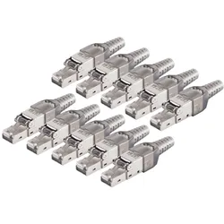 Shiverpeaks S/CONN maximum connectivity Netzwerkstecker, cat. 6A Tool-less RJ45 Stecker mit Knickschutz geschirm (Netzwerkkabel Stecker), Zubehör Netzwerk