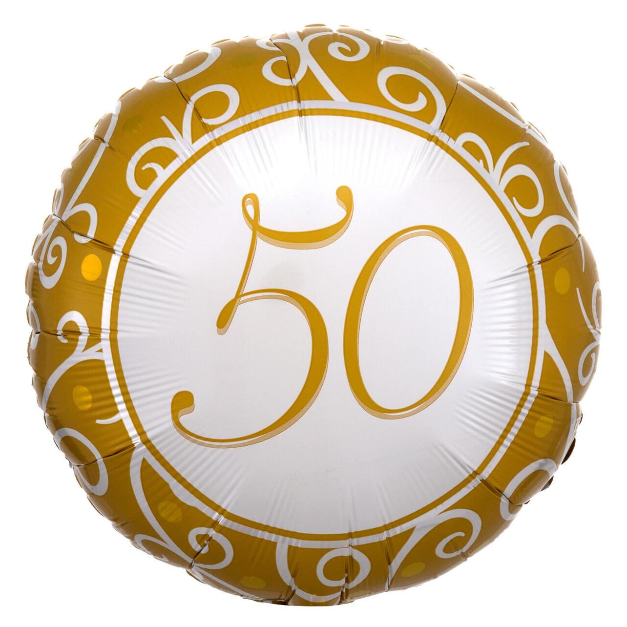 Magni Folienballon Goldene Hochzeit D43cm (5x) (1105875)