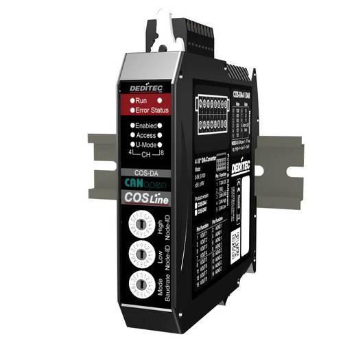 Deditec UC-CANOPEN-DA4_16 UC-CANOPEN-DA4_16 Ausgangsmodul CANopen, CAN Bus Anzahl Eingänge: 0 x Anzahl Ausgänge: 4 x Anzahl I/O