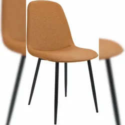 Proregal CHEFGASTRO Esszimmerstuhl MEXICO CITY Stoff HxBxT 88x45x54cm Orange Küchenstuhl