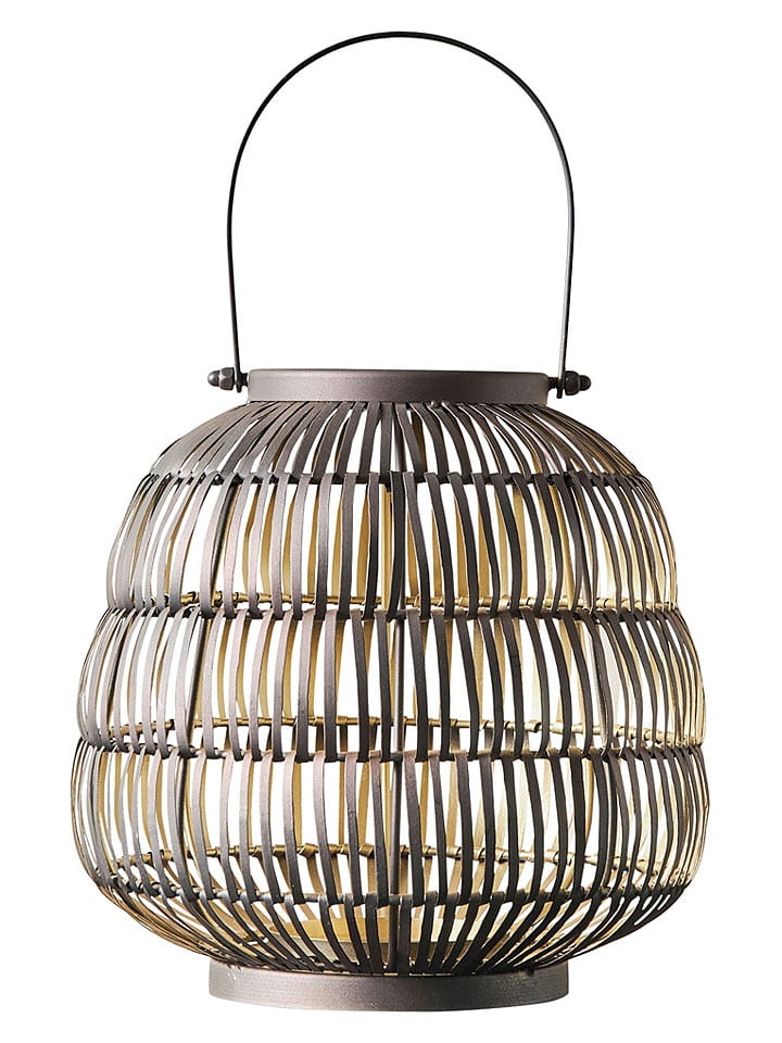 Muubs Laterne "Raito" in Braun/ Gold - (H)26 x Ø 26 cm - onesize