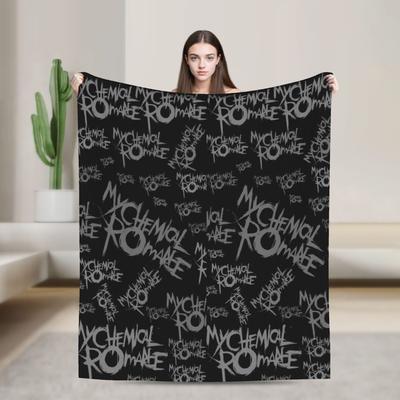 Shop Station My Chemical Romance Blanket Ultra Soft Flannel Throw Blanket For Couch, Bed & Rock Band Home Decor b 29.92 40.16 In