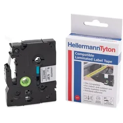 HellermannTyton Beschriftungsband Etikett HTZ241-PET-BK/WH