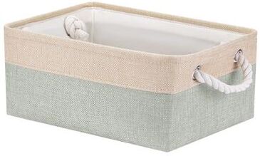 Unique Collapsible Storage Basket Bin With Handle, Fabric Storage Cube