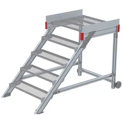 Euroline 514 Anstieg 45° 800mm Stufenbreite 5 Stufen Stahl Gitterrost