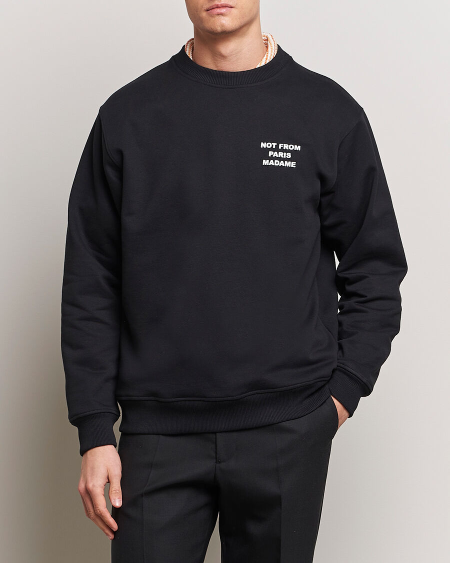 Drôle de Monsieur Slogan Sweatshirt Black men L Sort