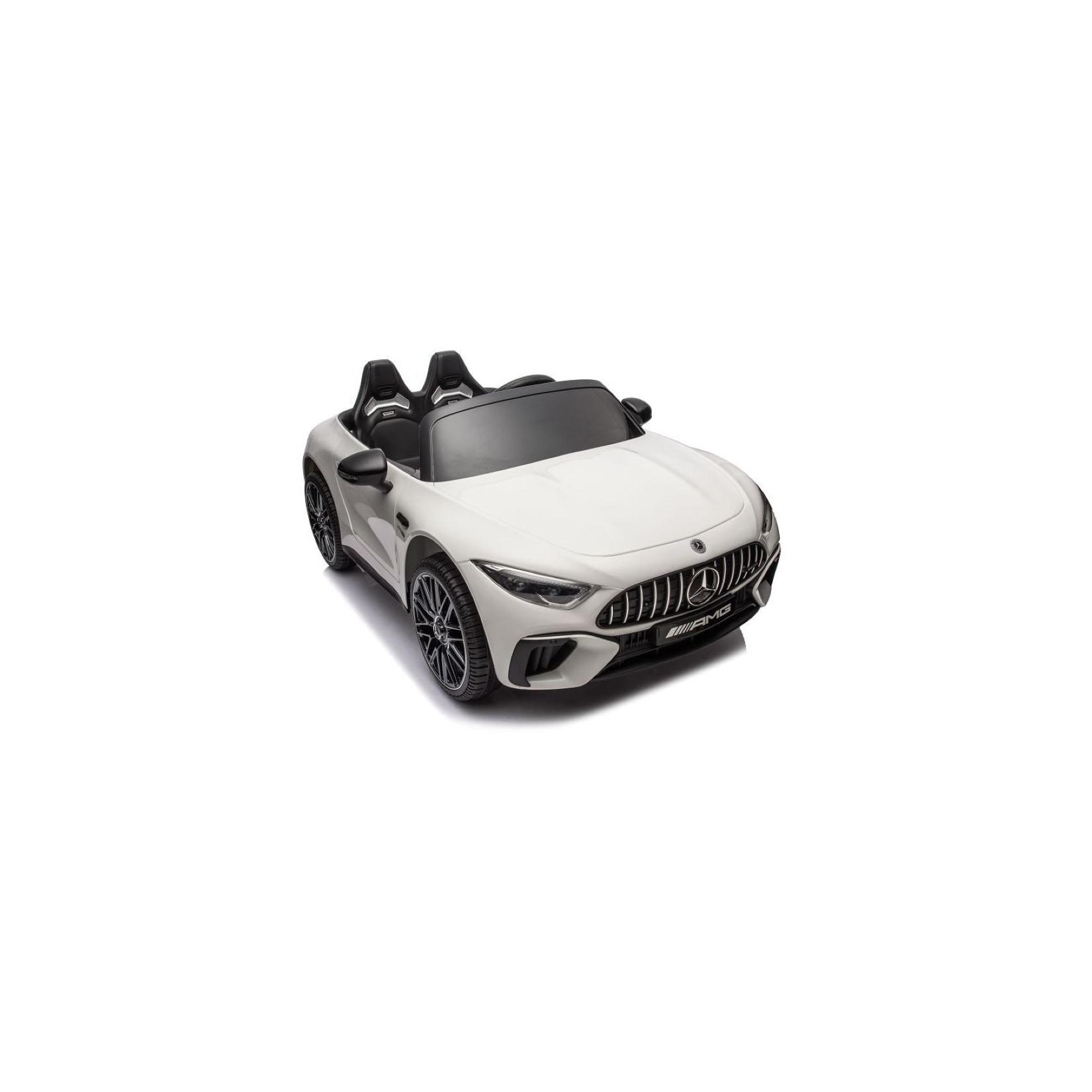 ES-Toys Elektro Kinderauto Mercedes SL63 AMG EVA-Reifen Stoßdämpfer lizenziert weiß
