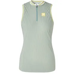 Cross Nostalgia Golf Damen Polo ärmellos grüngrau