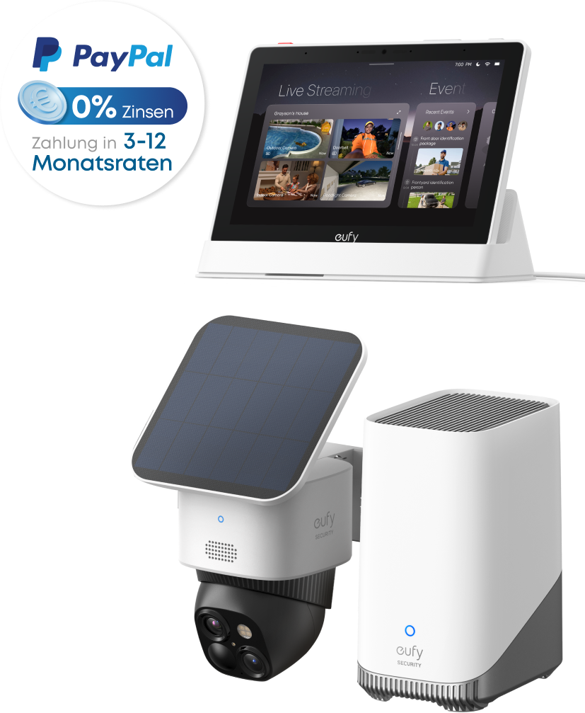 eufyCam Solo S340 Bundle mit HomeBase™ 3 & Smart Display E10