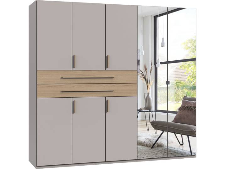 Wimex Digit Kleiderschrank wahlweise mit oder ohne Spiegel Schlafzimmer Schrank Bestseller im modernem Design, erhältlich in den Breiten 225cm oder 270cm (mit 8 oder 10 Türen)
