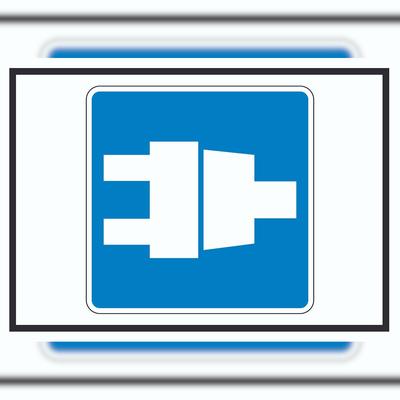 HB-Druck Landstromanschluss für Schiffe Symbol A0 (841x1189mm)